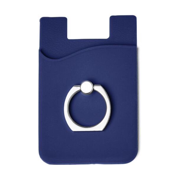 Silicone Card Holder with Metal Ring Phone Stand Thumbnail